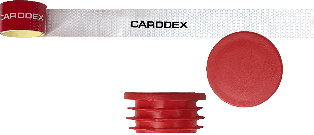 Комплект заглушек и светоотражающих наклеек для стрел 4,3 м CARDDEX